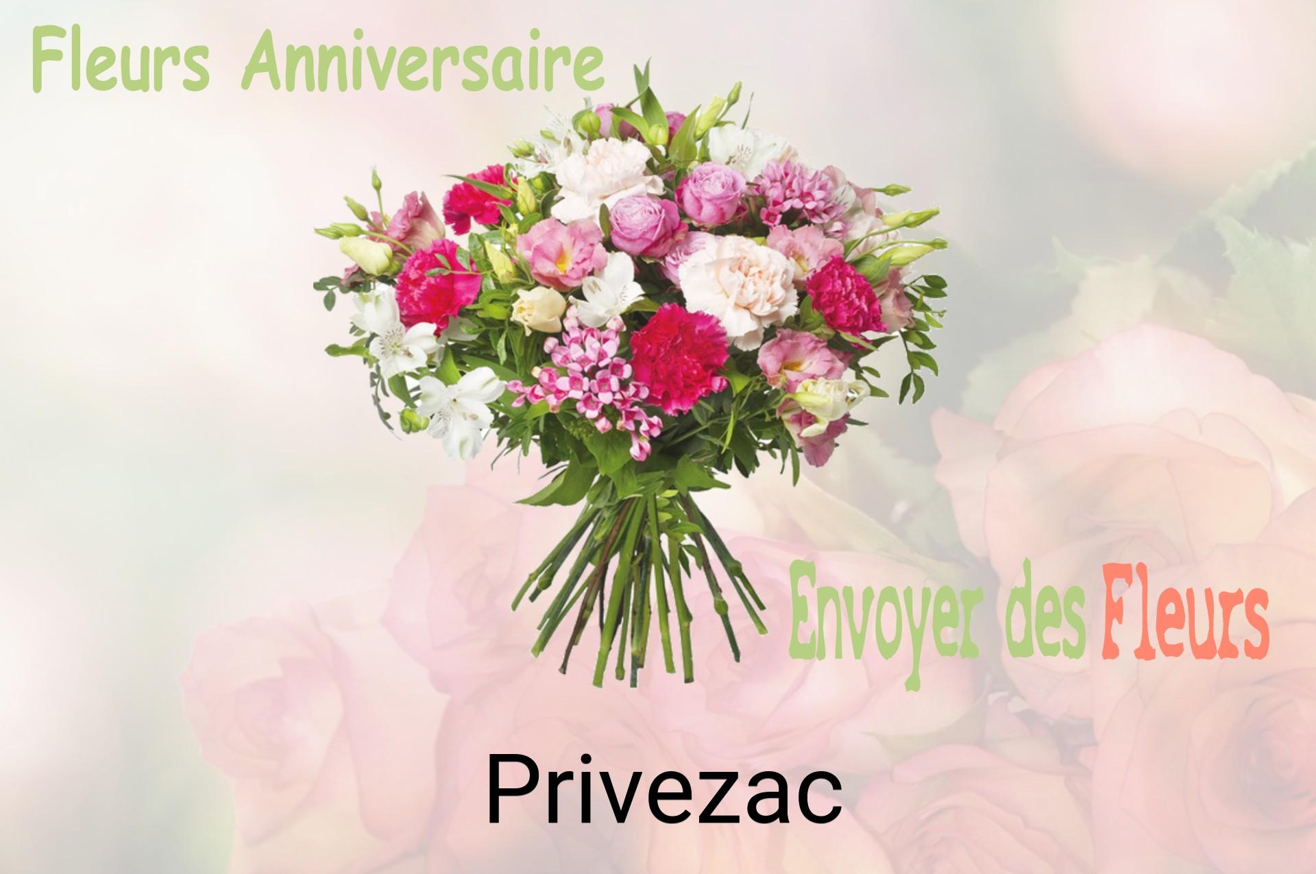Bouquet de fleurs d’anniversaire livré à Privezac