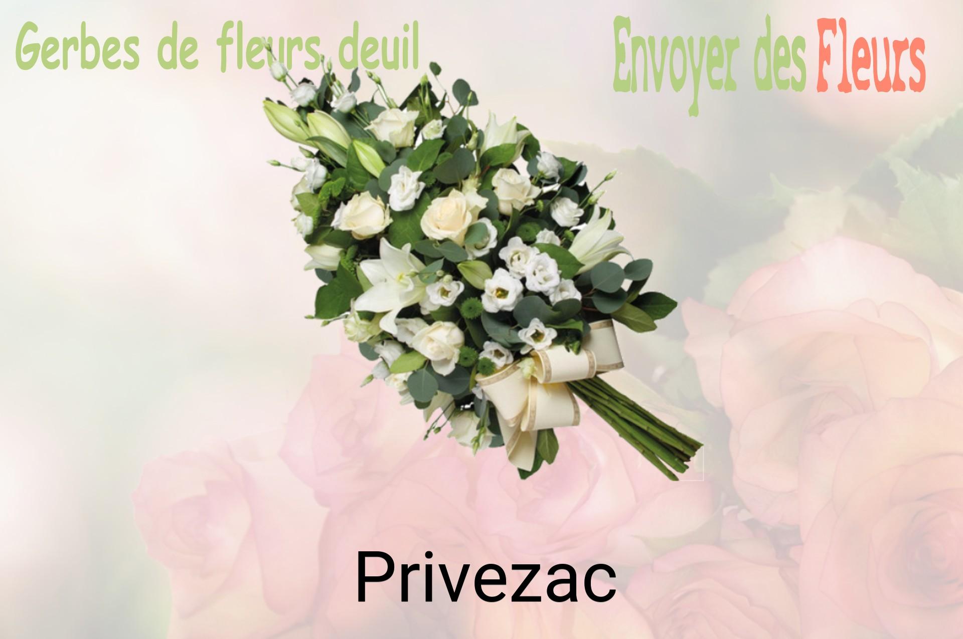 Gerbe de fleurs de deuil livrée à Privezac